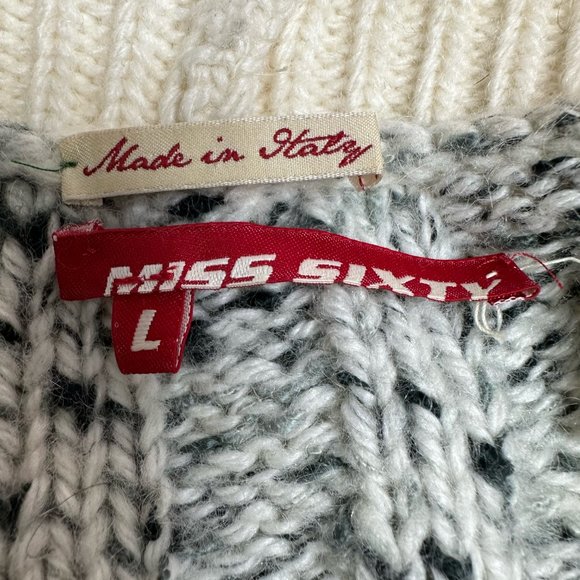 sold @ ebay ~ Miss Sixty Cardigan Sweater Wool & Mohair - Made in Italy - Picture 9 of 10